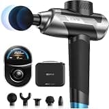 RENPHO Ascend Professional Massage Gun, Fathers Day Dad Gifts, FSA Eligible HSA, Adjustable 6-12mm Amplitude for Customized Intensity, Deep Tissue Percussion Massager with 5 Speeds, 5 Attachments