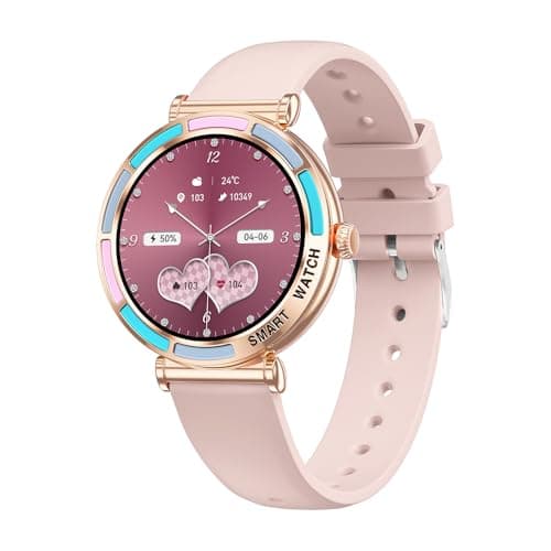 QTLLBT Smart Watch Bluetooth Call(Answer/Make Calls) 100+ Sports Modes Fitness Watch Message Reminder IP67 Waterproof Smartwatch Women for Android iOS (Pink)