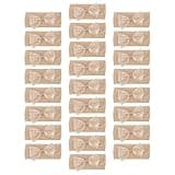 AYNEFY 25PCS Chair Sashes Bows Stretch Chair Sash Bands Reusable Polyester Wedding Covers with Stitched Bow for Party Banquet Decoration (Champagne)