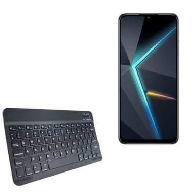 BoxWave Keyboard Compatible with ZTE Nubia Neo - SlimKeys Bluetooth Keyboard, Portable Thin with Chiclet-Style Keys - Jet Black
