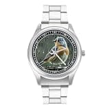 FodPand Mens Stainless Steel 3-Hand Analog Watch Easy Reader 40mm Dial