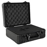ITHWIU 13 Inch Aluminum Carrying Case 13 X 10 X 5.5 Inch Ideal for Microphone & Camera Gear Transportation, DJ Mixer Case with Customizable Pre-Diced Foam, Black