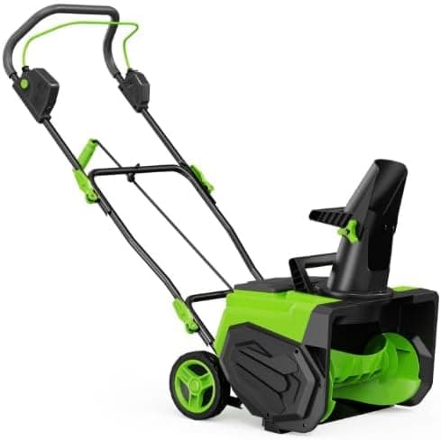 Yardenaler 23-Inch 15 Amp Corded Electric Snow Thrower, Single-Stage Snow Blower with 25ft Throwing Distance, 180° Rotatable Chute, LED Light, 20V AC Snow Blower for Driveway, Sidewalk, Deck