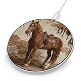 Horse Vintage Wireless Charger Magnetic Phone Induction Charger 10w Fast Wireless Charging Station Compatible with iPhone 17 16 15 14 13 12 Pro Max Samsung Galaxy S25 S24 S23