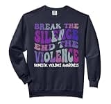 End The Violence Domestic Violence Awareness Men Women Comfort Colors Adult Sweatshirt