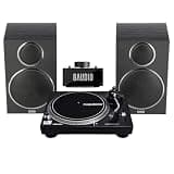 Reloop Professional Belt Drive Turntable System with AAV-8XA High-Fidelity Desktop Amplifier System with Full-Range Speakers (2 Items)
