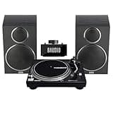 Reloop Professional Belt Drive Turntable System with AAV-8XA High-Fidelity Desktop Amplifier System with Full-Range Speakers (2 Items)