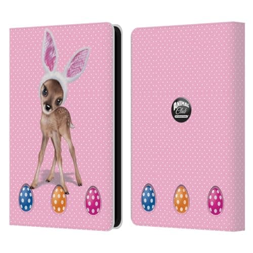 Head Case Designs Officially Licensed Animal Club International Lovely Easter Fawn Leather Wallet Case Compatible with Kindle Paperwhite 5 (2021)