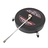 Hamwesh Pressure Washer Surface Cleaner, 15.8 Inch Round 3600 PSI Power Washer Surface Cleaner, Concrete with 4 Wheels and Quarter Inch Quick Plug for Concrete Patio Sidewalk Deck
