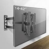 TV Bracket, TV Wall Mount for 14-42 Inch TVs, Swivel and Tilt Full Motion TV Mount Bracket with Articulating Dual Arms, Holds Up to 25kg/55lbs TV Mount TV Stand