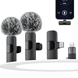 SUDEHO Lightweight Wireless Dual Mic Set, Noise Reduction Built-in, Direct USB-C for Android Devices (Smokeblack, Medium)