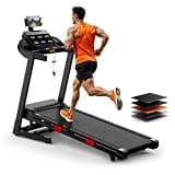 15% Auto Incline Treadmill, Foldable for Home, 4.0HP, Shock Absorption, Bluetooth Speaker, Dual Large LED Display for Apartment