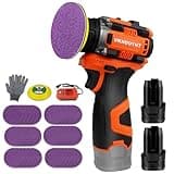 Brushless Small Sander with 36PCS Sandpapers, 2 Variable Speed Cordless Sander (0-500/0-3000 RPM), 2Pcs 3.0Ah Batteries, Mini Compact Electric Sander for Wood, Metal, Paint Removal, and DIY Projects