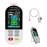 Handheld Pulse Oximeter with Real-Time Alarm -Continuous Adult Finger Spot Checks and Adjustable SpO2 level alarm