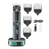 DAXXIN Hair Cutting Tool, Professional Hair Cutting Machine Rechargeable Hair Clipper Cordless Digital Display with Charging Base