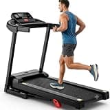 3.55HP Treadmill with 10% Incline 320lb Capacity, Foldable Home 7.5MPH Treadmill, 64+6+1 Smart Program, APP Control with Free Course, Jogging Walking Treadmill w/Free Knee Pads