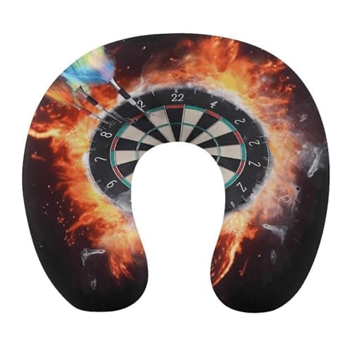 FekiLoot Dart Board Travel Pillow,U Shaped Office Napping Pillow Support Neck and Head Comfortable Travel Neck Pillow U Shape Sleeping Essentials for Long Haul Flights