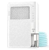 AEOCKY Rotary Desiccant Dehumidifier with Drain Hose, 85oz Water Tank, for Bedroom, Bathroom, Closet, RV, Room, Never Frost, Intelligent Humidistat, Quiet, Small