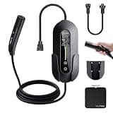 YLITES Level 1&2 for Tesla Charger,8-16AMP Adjustable Current,NACS Mobile Connector,21ft Cable,240V NEMA 6-20 Plug&110V 5-15 Adapter,Portable Home Electric Car EV Charger,for Model X/Y/3/S/Cybertruck
