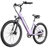 Gotrax Dolphin 26" Electric Bike, Max Range 30Miles(Pedal-assist1)&20Mph Power by 350W, 5 Pedal-Assist Levels&Front Suspension, 7-Speed&Boost Mode, City E-Bike for Adult Leisure Riding/Commuting