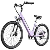 Gotrax Dolphin 26" Electric Bike, Max Range 30Miles(Pedal-assist1)&20Mph Power by 350W, 5 Pedal-Assist Levels&Front Suspension, 7-Speed&Boost Mode, City E-Bike for Adult Leisure Riding/Commuting