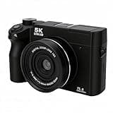 Yoidesu 5K Digital Camera 75MP Dual Lens, 18X Zoom 9 Creative Modes, Pop Up Flash WiFi App Remote Control, Portable Camera for Travel Daily Photography Beginners