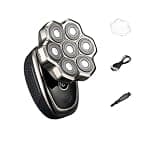 Rotary Electric Bald Head Shaver, Multifunctional 7/9 Blade Heads Grooming Kit, USB-C Rechargeable Full Body Washable Shaver with LED Display for Men