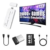AQHH 2025 Retro Gaming Console, Retro Game Stick with 4K HDMI, Classic Video Games, Upgraded Dual 2.4G Wireless Controllers 64GB