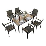 Kinspire Summer 7-Piece Patio Dining Table Sets