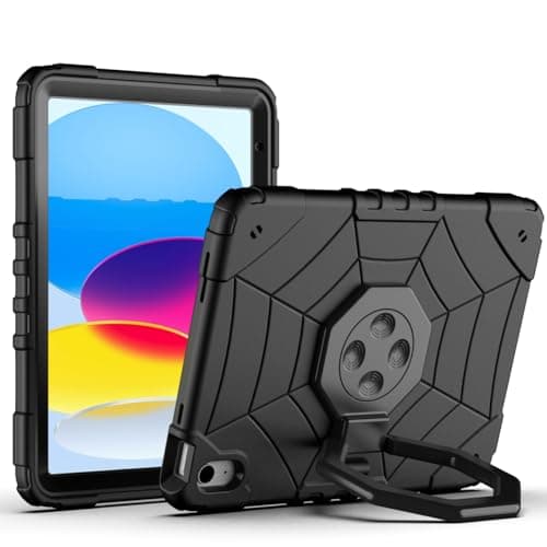 AKABEILA Compatible with Samsung Galaxy Tab A9+ Plus 11 inch Tablet Case for Kids, Relaxation Focused Cover with Rotating Stand/Handle and Shoulder Strap Black+Black