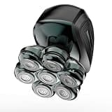 Bald Head Shaver for Men, Electric Rotary Razor with Floating Blades, Flexible Hair Trimmer