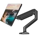 ErgoFocus Single Monitor Mount Arm Fits up to 32 Inch, Desk Mount Holds 4.4-19.8lbs Computer Screen, Full Motion Monitor Desk Mount, VESA Mount 75x75, 100x100