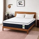 Queen Mattress 10 Inch, Medium Firm Hybrid Queen Size Mattress in a Box, Memory Foam and Pocket Springs for Breathable Comfort, Pressure Relief, Motion Isolation & Edge Support, CertiPUR-US Certified