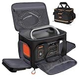 Wigojoy Portable Power Station Bag Compatible with Jackery Explorer 160/240/300, Features Charging Port, Ventilation Openings on Both Sides and Non-slip Bottom, Multiple Accessory Pockets