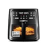 Gourmia 8 Qt Air Fryer, 8 Presets with Digital Display, FryForce 360° Technology, Easy View Window & Interior Light, Dishwasher Safe Basket, Black