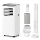 GarveeLife Portable Air Conditioner,8,000 BTU for Rooms up to 350 Sq.Ft., 4-IN-1 Smart Compact AC Unit with Cooling, 24 Hour Timer, Dehumidifier, Fan, Remote Control and Window Kit, White