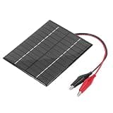 Marhynchus 2W 12V Polysilicon Solar Panel High Conversion Efficiency Windproof Outdoor Charger with Lightweight Portable Design for Lights