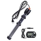Orlushy Submersible Aquarium Heater, Adjustable Fish Tahk Heater with Free Thermometer Suitable for Marine Saltwater and Freshwater