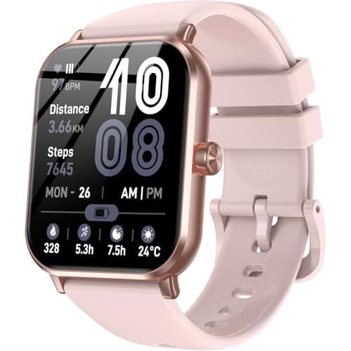 Smart Watch for Men Women, 1.83" HD Touch Screen Smartwatch with Bluetooth Call, 5 ATM Waterproof, 130+ Sport Modes Fitness Tracker Heart Rate Sleep Monitor Pedometer, Compatible with Android iPhone