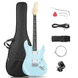 Ktaxon 39 Inch Electric Guitar H-H Pickup Right-Handed Sky Blue