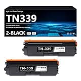 TN339BK Black Toner Cartridge 2-Pack Replacement for Brother TN-339BK Toner