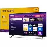 Roku Hiro TV 55" 4K HDR10 Smart TV Flat Screen LED TV & Dolby Audio Streaming, with Wi-Fi & Bluetooth, 3X HDMI Ports, Supports Apple Airplay - H55C4C4 (Renewed)