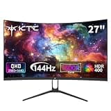 KTC H27S5C 27 Inch Curved Gaming Monitor, 1440P QHD 144Hz Monitor, HDR 400