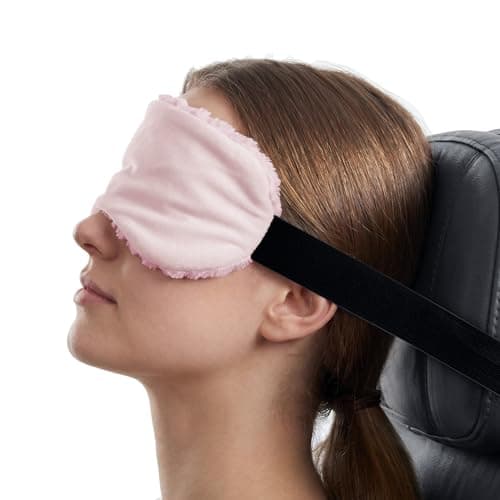 Airplane Head Strap for Sleeping, Plane Head Strap Travel Pillow Alternative, Head Support for Airplane Travel, Prevents Head Bobbing on Long Flights, Soft Velvet Compact Travel Essential, Pink