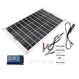 ABOOFAN 300w Outdoor Solar Panel Kit with High Conversion Rate and Polyethylene Material, 12v Power Charging Tool for Travel and Hiking, Includes 36pcs Monocrystalline Cells Solar Board