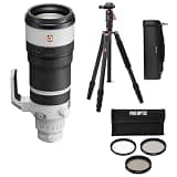 FE 100-400mm f/4.5 GM OSS Lens, Bundle with Carbon Fiber Travel Tripod, 95mm Filter Kit