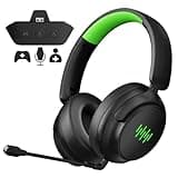 Dinosoo Wireless Bluetooth Headset for Gaming, 3D Surround Sound, Game/Chat Balance, Mic Mute, Foldable Design, Long Battery Life β Works with Xbox One/Series X/S, PS5, PC, Mac, NS