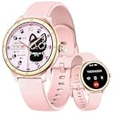 JELLOO Smartwatch for Women with Bluetooth Calling, 1.27" HD Touch Screen, Multi-Sport Fitness Tracker, Heart Rate & Sleep Monitor, Pedometer, Calorie Tracking, IP67 Waterproof, for iPhone & Android