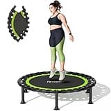 ZCMHAXJ Foldable Mini Trampoline, 36"/40"/48" Rebounder Trampoline for Adults & Kids, 440lbs Capacity Indoor Fitness Workout Exercise Equipment