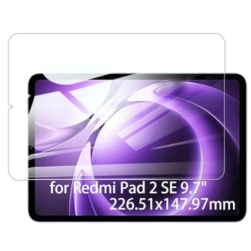 Kepuch 2 Pack Tempered Glass Screen Protector Transparent Compatible for Xiaomi Redmi Pad 2 SE 9.7" 226.51x147.97mm